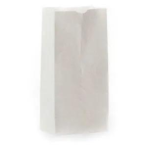 12# White Grocery Bags - 7 1/16" x 4 1/2" x 13 3/4" (500 bags/case) - Due to high demand, item may be unavailable or delayed