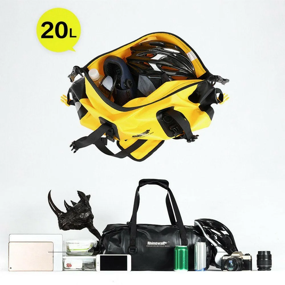 20L Waterproof Duffel Bag Multifunctional Cycling Bicycle Rear Seat Trunk Bag Bike Rack Pannier Bag Outdoor Camping Boating Kayaking Traveling Beach