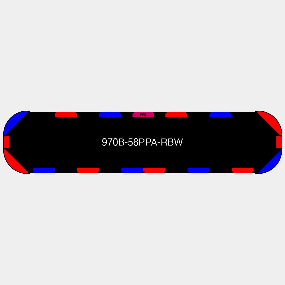 58" Black Widow Series NFPA LED Light Bar w/ Preemption