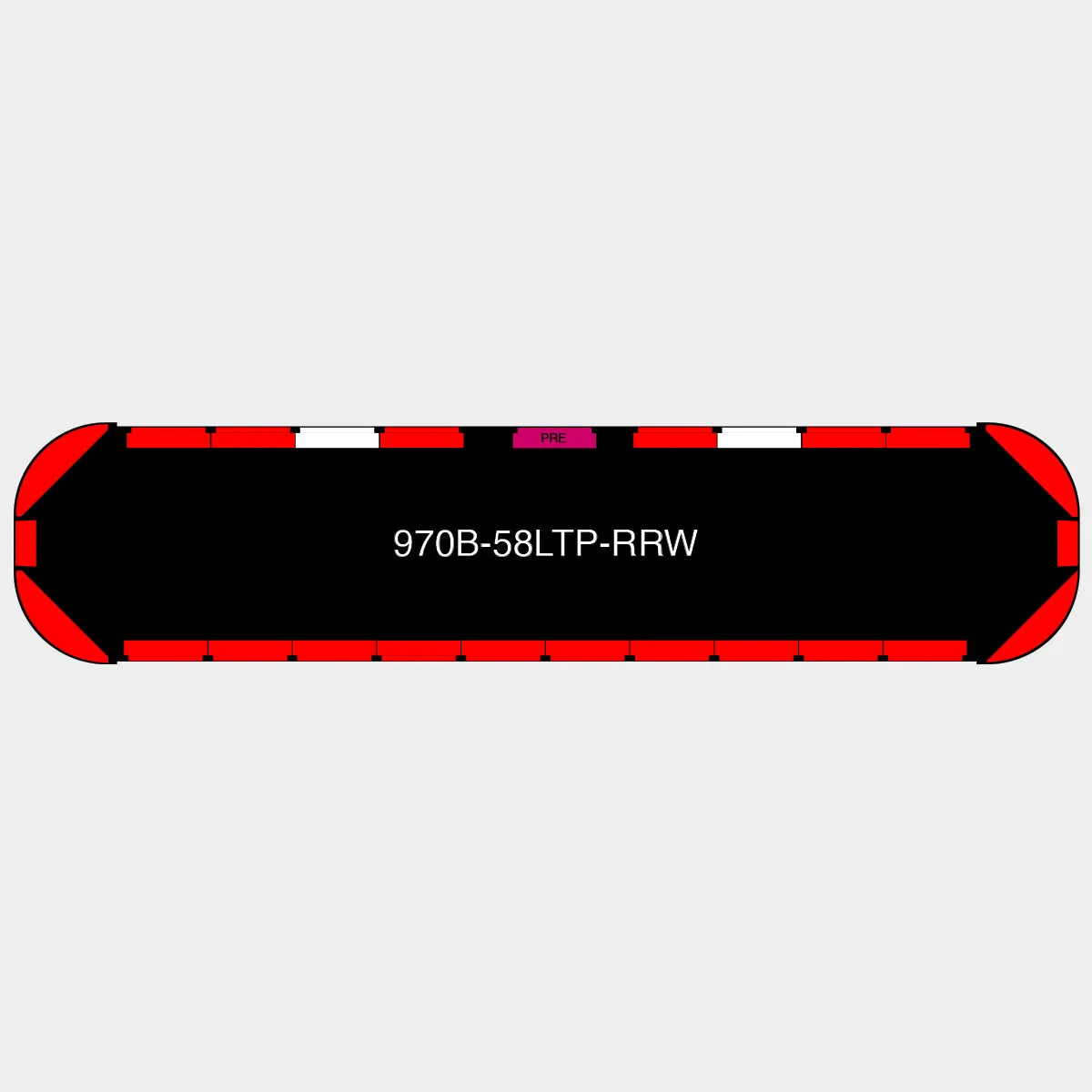 58" Black Widow Series NFPA LED Light Bar w/ Preemption