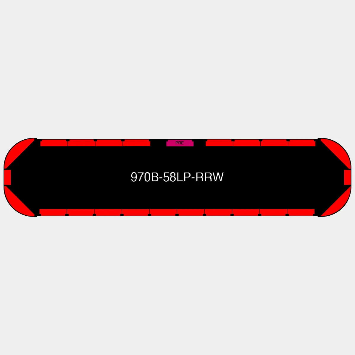 58" Black Widow Series NFPA LED Light Bar w/ Preemption