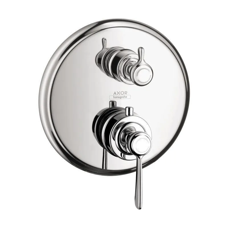 Axor 16801001 Montreux Thermostatic Valve Trim with Integrated Volume Control Less Valve in Chrome