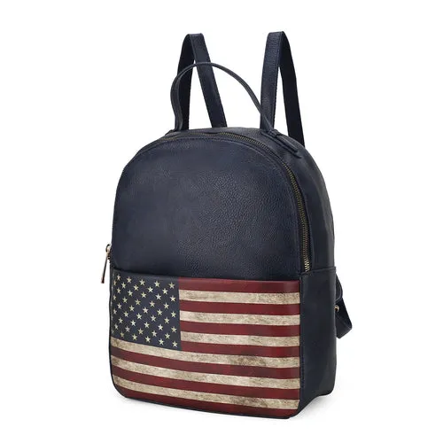 Briella Vegan Leather Women’s FLAG Backpack