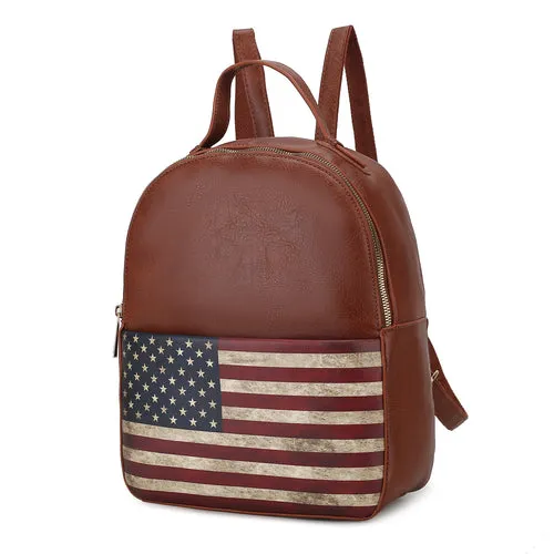 Briella Vegan Leather Women’s FLAG Backpack