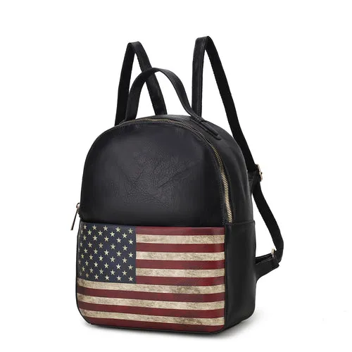 Briella Vegan Leather Women’s FLAG Backpack