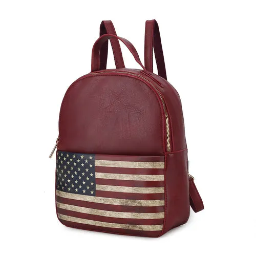 Briella Vegan Leather Women’s FLAG Backpack