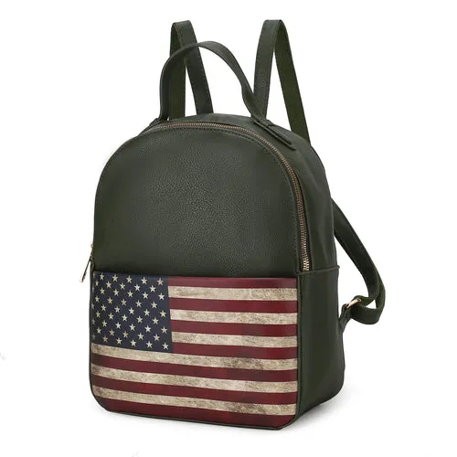 Briella Vegan Leather Women’s FLAG Backpack