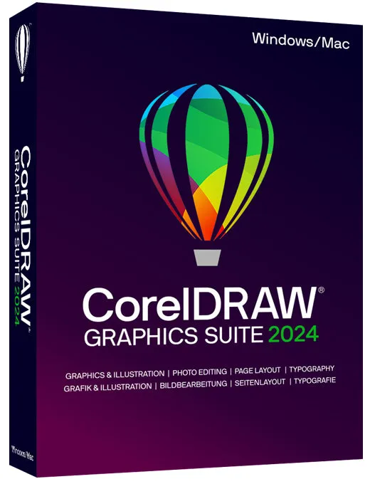 Corel CorelDRAW Graphics Suite 2024 for Mac or Windows (When Purchased with MS Office or Own Office)