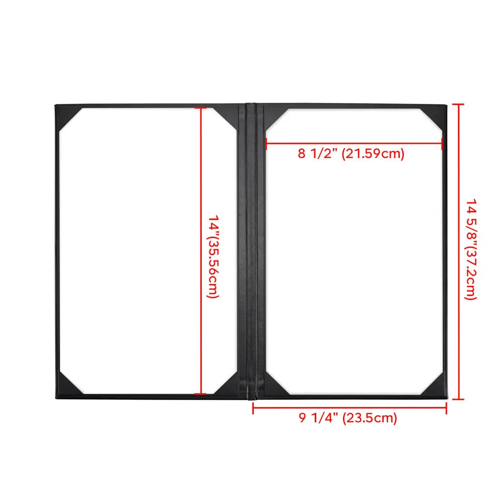 Custom Menu Covers PU Leather 10ct/Pack 8.5x14 2-View