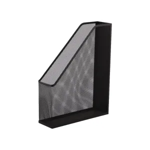 Deluxe Metal Mesh Magazine Holder, Black