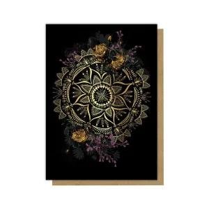 Greeting Card - Golden Mandala