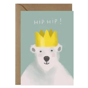 Greeting Card - Hip Hip Polar Bear