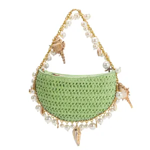 Isla Lime Small Straw Top Handle Bag - FINAL SALE