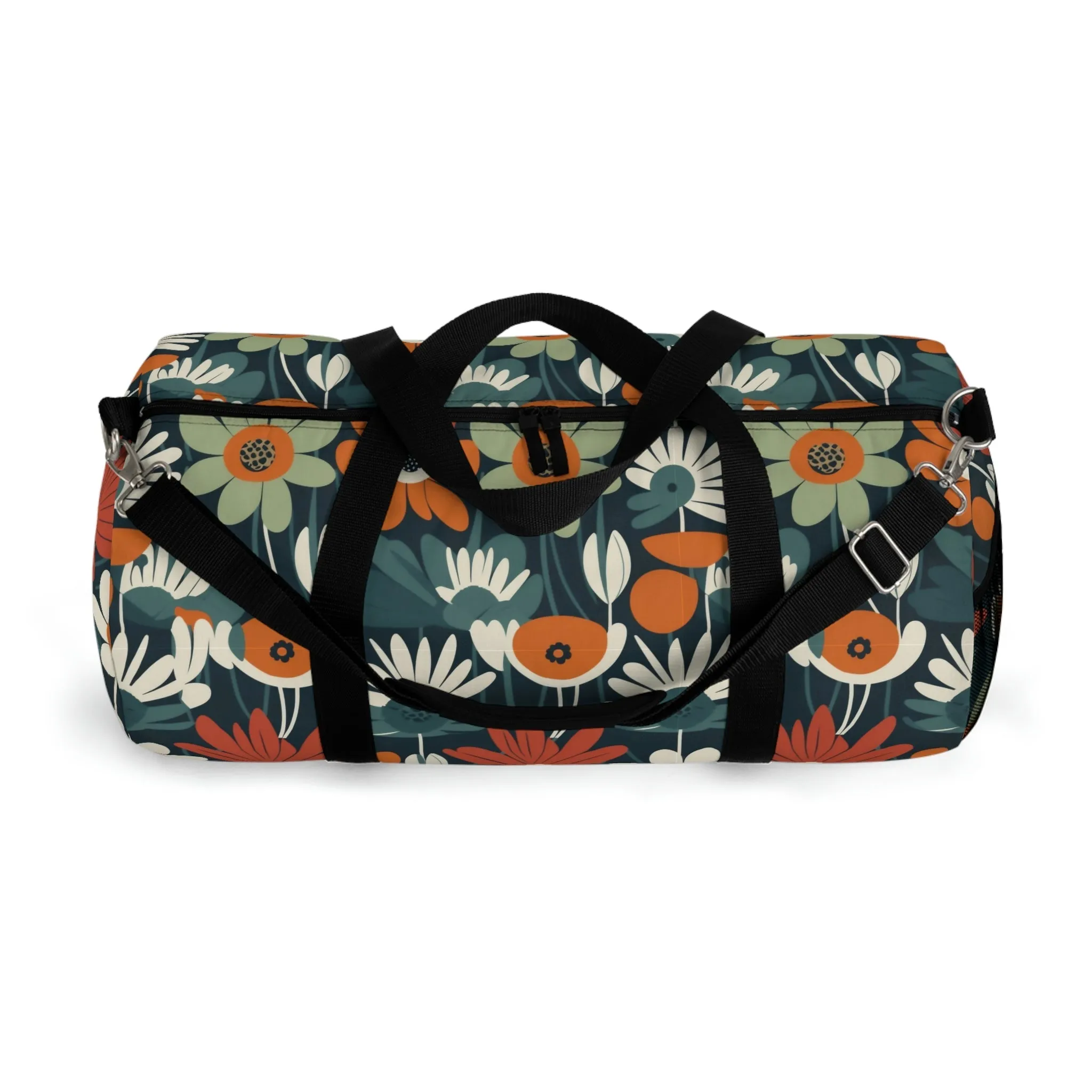 Mid-Century Modern Floral Duffel Bag - Take a trip back to the 60's with this hippy inspired fairycore duffle