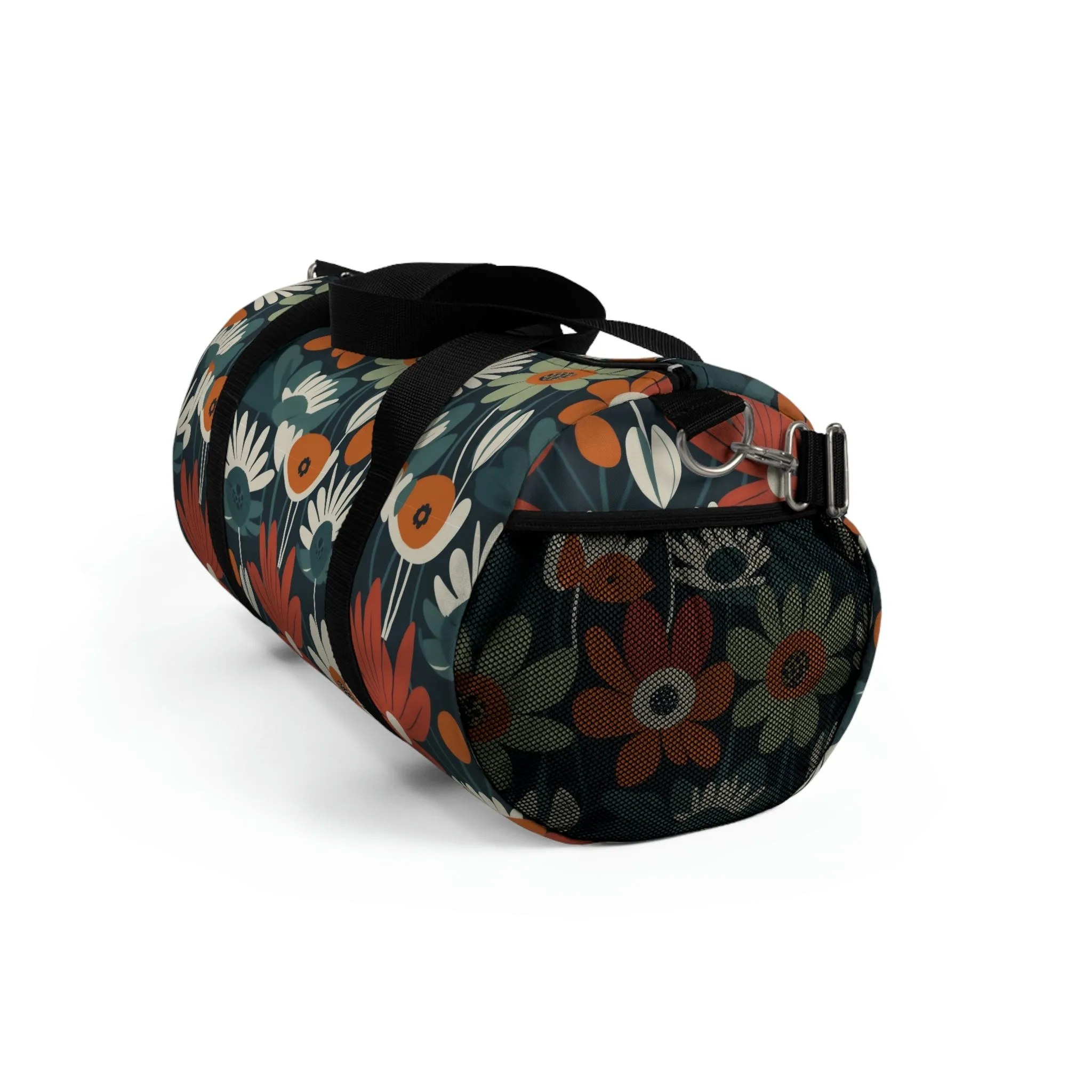 Mid-Century Modern Floral Duffel Bag - Take a trip back to the 60's with this hippy inspired fairycore duffle