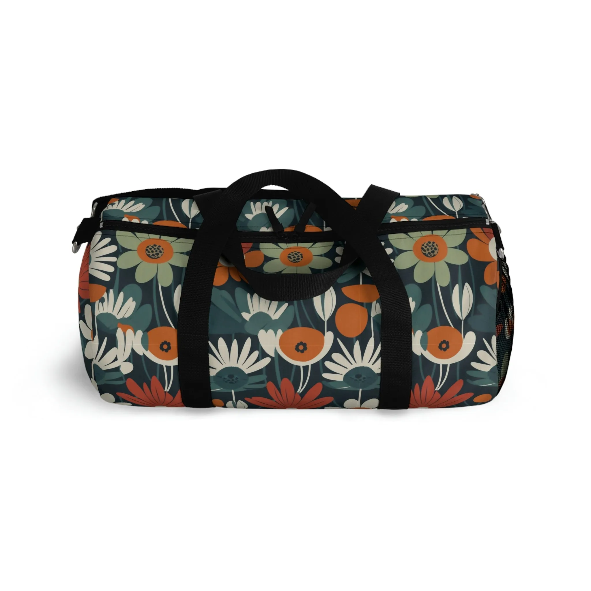 Mid-Century Modern Floral Duffel Bag - Take a trip back to the 60's with this hippy inspired fairycore duffle