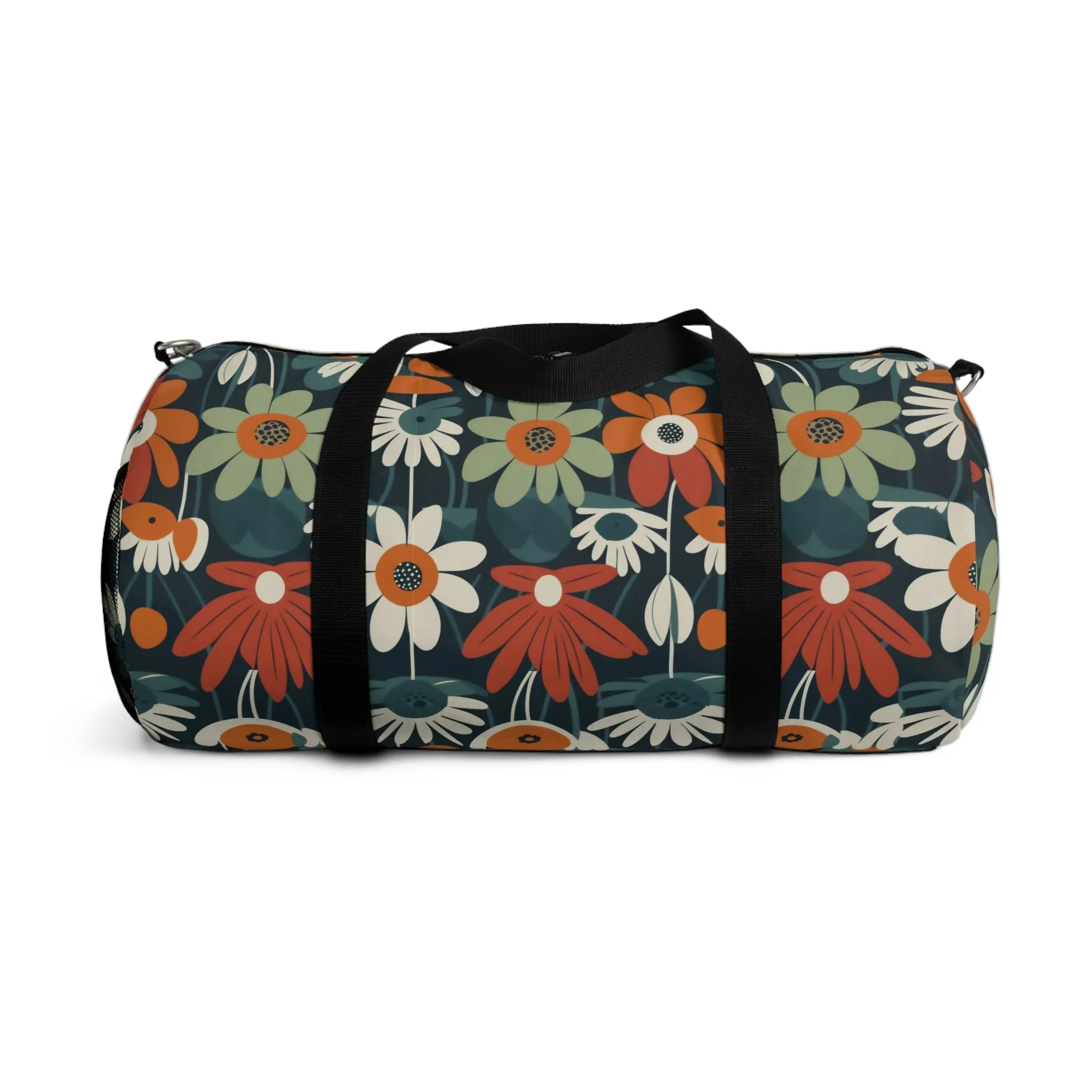 Mid-Century Modern Floral Duffel Bag - Take a trip back to the 60's with this hippy inspired fairycore duffle