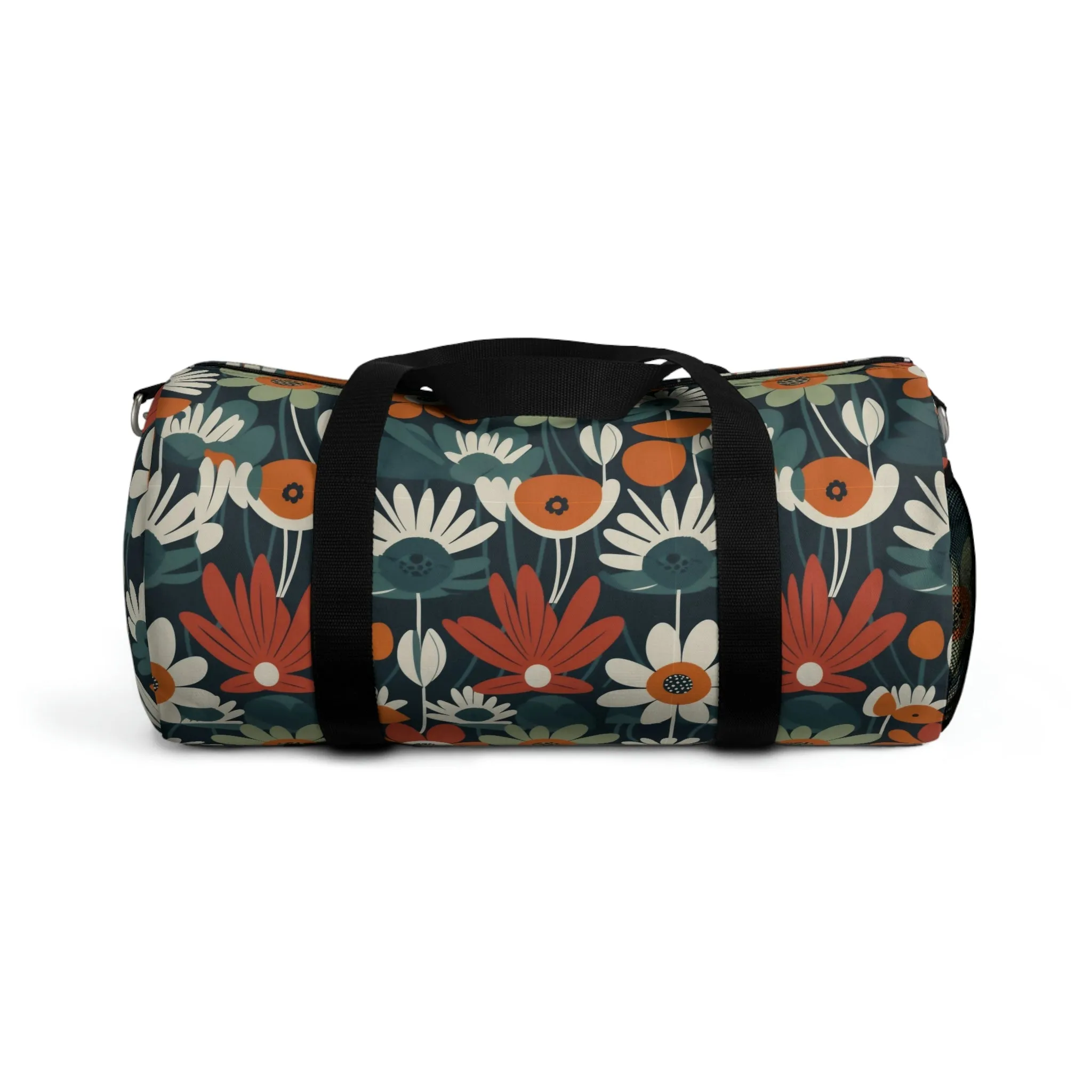 Mid-Century Modern Floral Duffel Bag - Take a trip back to the 60's with this hippy inspired fairycore duffle