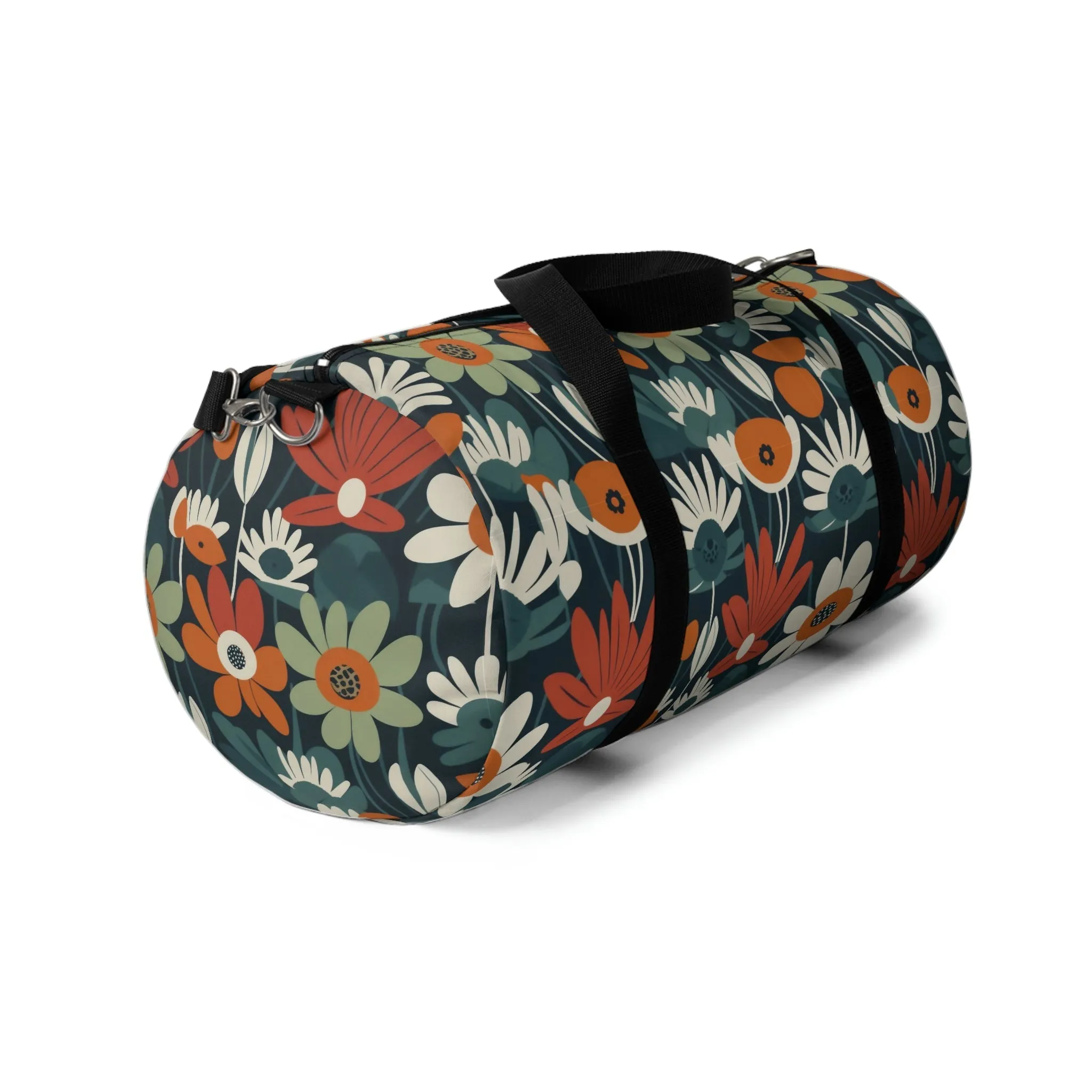 Mid-Century Modern Floral Duffel Bag - Take a trip back to the 60's with this hippy inspired fairycore duffle