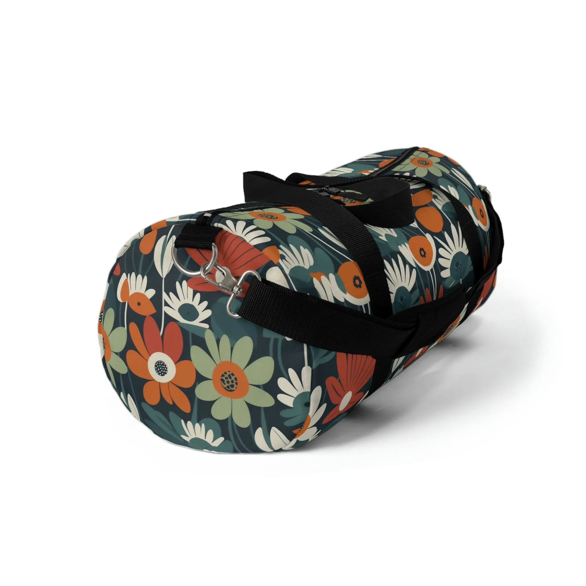 Mid-Century Modern Floral Duffel Bag - Take a trip back to the 60's with this hippy inspired fairycore duffle