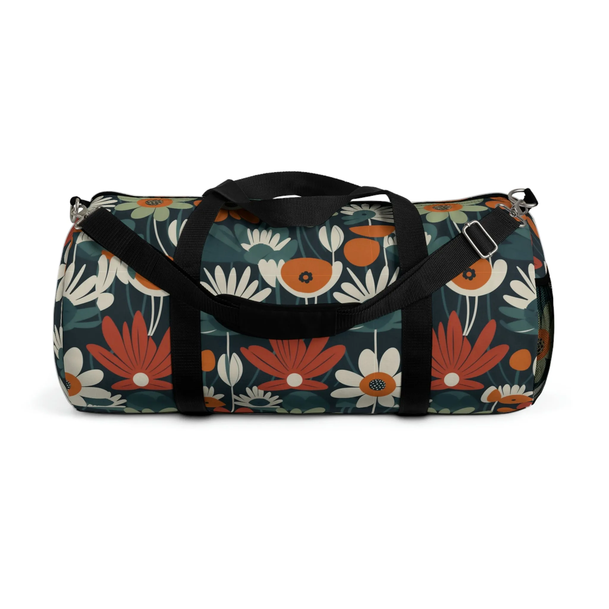 Mid-Century Modern Floral Duffel Bag - Take a trip back to the 60's with this hippy inspired fairycore duffle