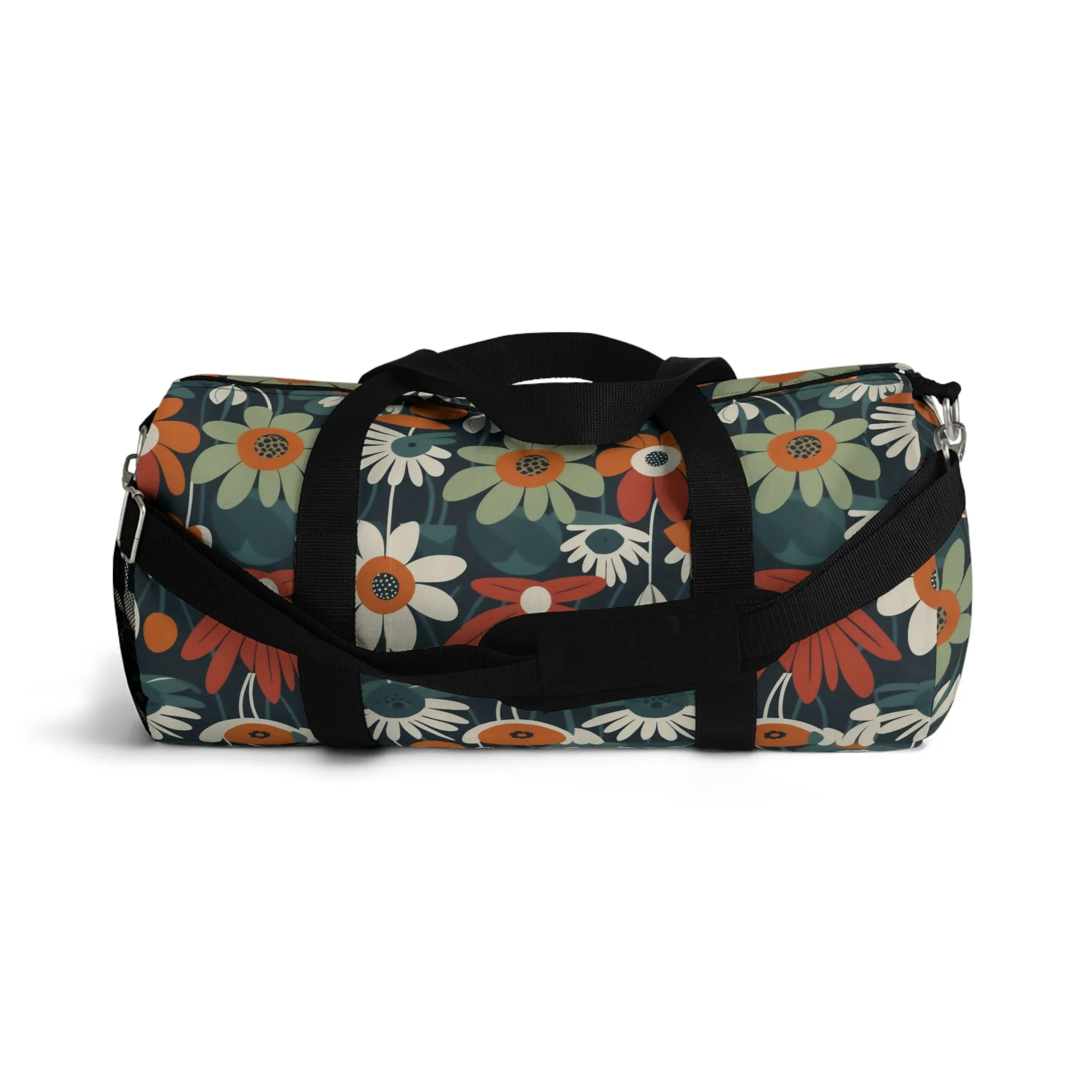 Mid-Century Modern Floral Duffel Bag - Take a trip back to the 60's with this hippy inspired fairycore duffle