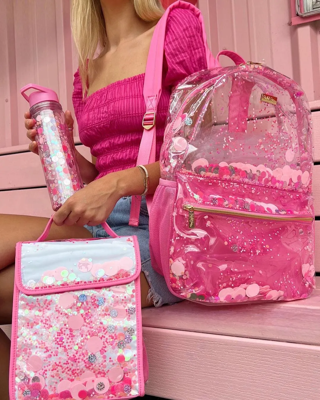 Pink Party Confetti Insulated Lunchbox