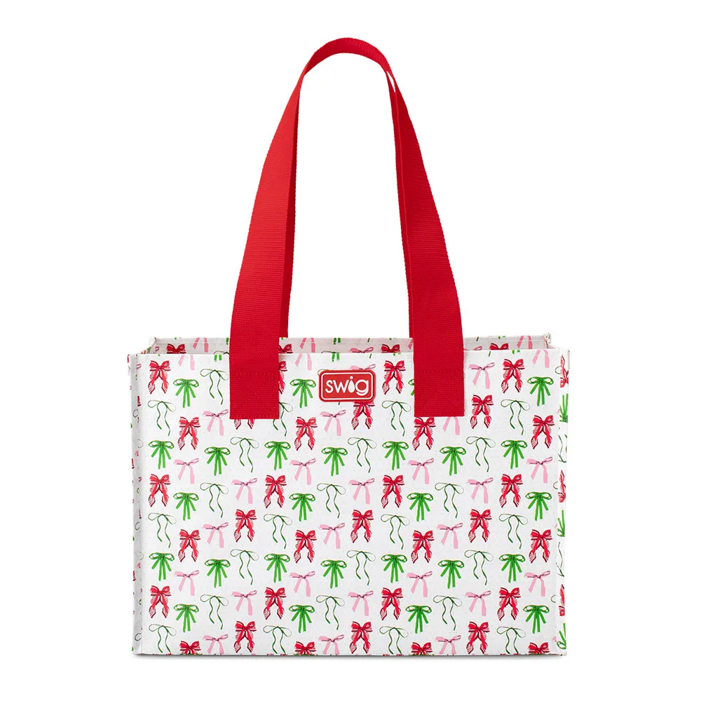 Ribbons and Bows Reusable Bag Large