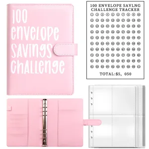 Saving Challenge Book Binder, Fun Easy Cash Budget 100 Envelope Saving Challenge