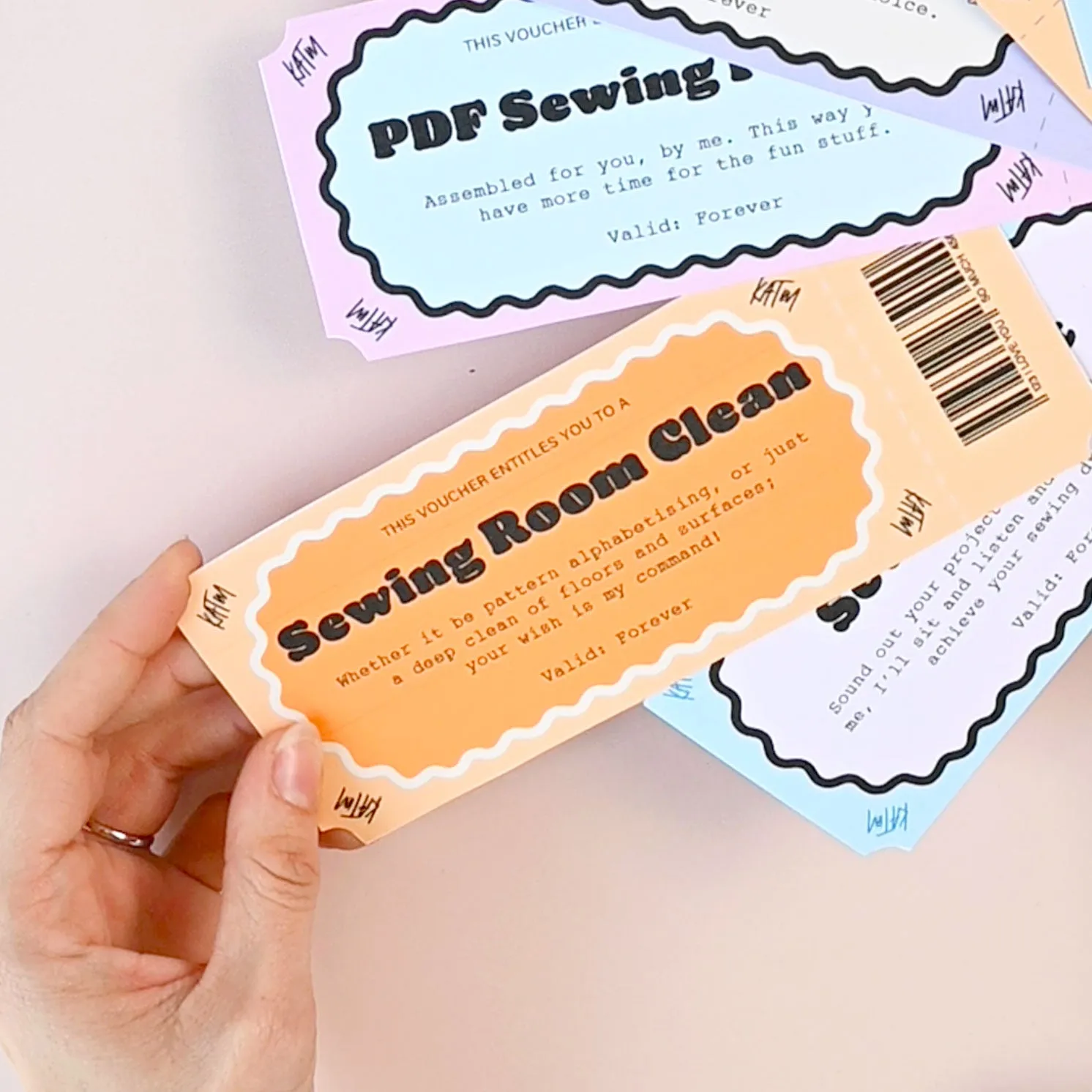 Sewing Gift Vouchers | PDF Digital Download by KATM