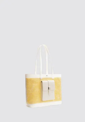 St. Tropez | Off White Vegan Tote Bag