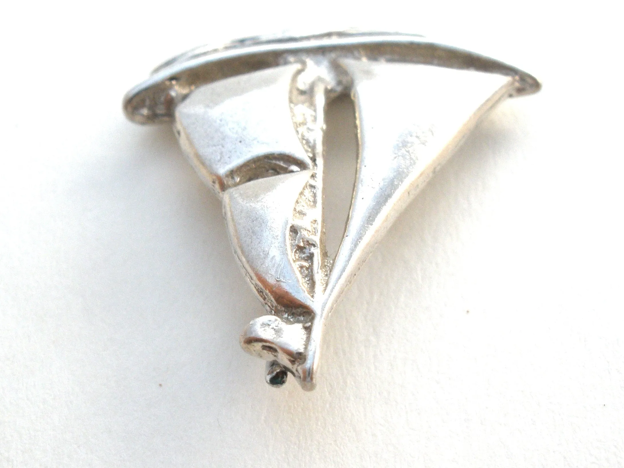 Sterling Silver Sailboat Pendant Vintage