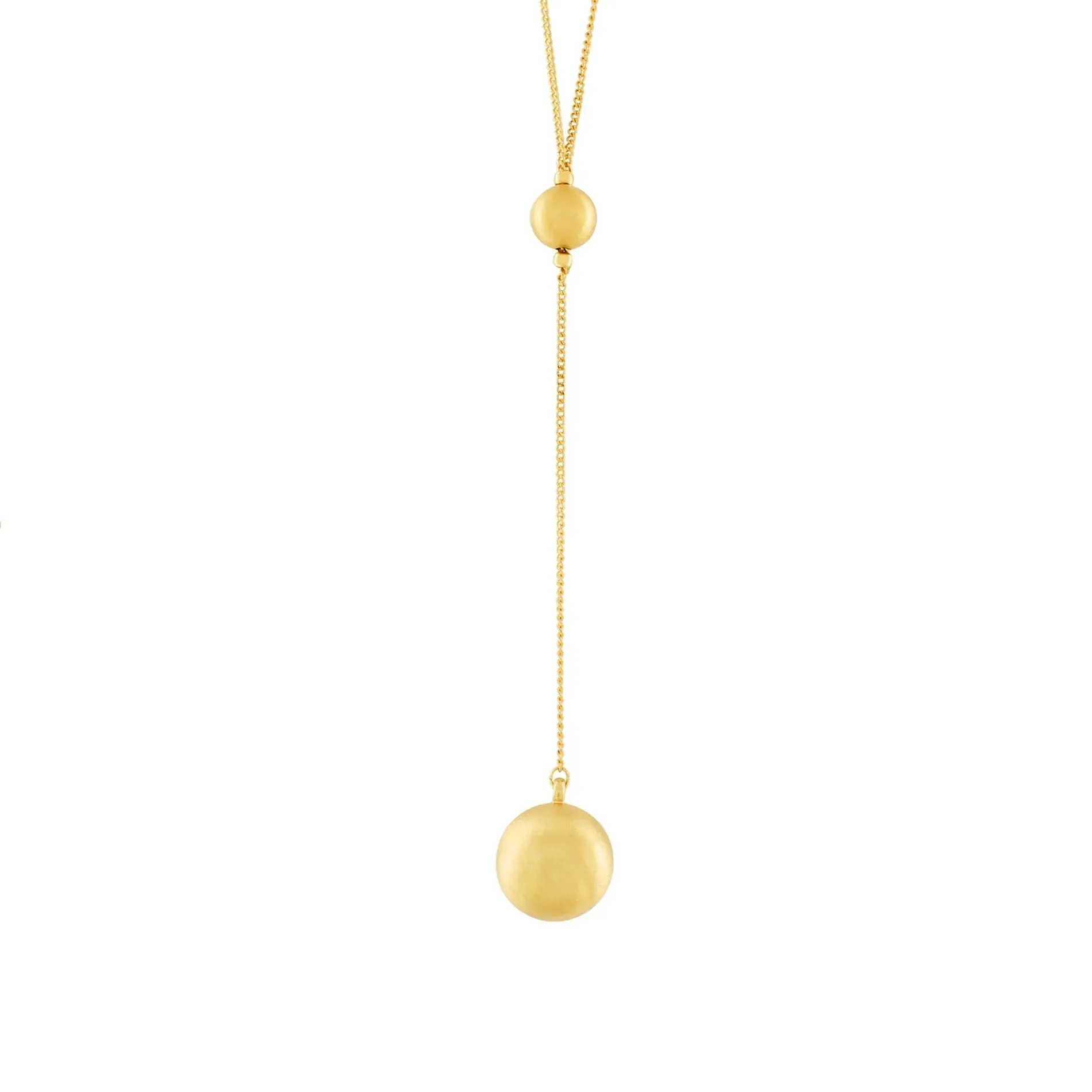 Tabitha Adjustable Ball Necklace Gold Plating